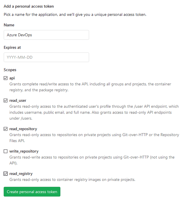 Create GitLab Access Token